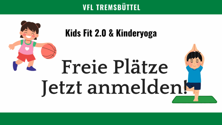 Freie Plätze: Kids Fit 2.0 und Kinderyoga